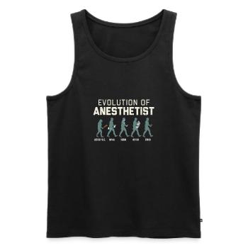 Evolution Of Anesthetist Für Anästhesie Ärzte - Männer Premium Bio Tank Top - Schwarz - Vorne - AI Model Male 178 light (178cm)