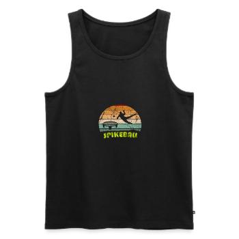 Spikeball Roundnet Spikeball Player - Männer Premium Bio Tank Top - Schwarz - Vorne - AI Model Male 178 light (178cm)