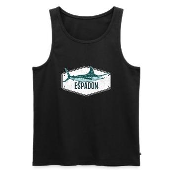 SWORDFISH Gift deep-sea fishing fisherman - Men's Premium Organic Tank Top - black - Front - AI Model Male 178 light (178cm)