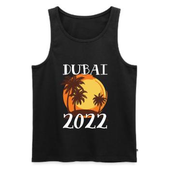 Dubai 2022 Palmen - Männer Premium Bio Tank Top - Schwarz - Vorne - Michal (187cm)