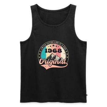 Geburtstagsgeschenk 1968 Damen | Jahrgang 1968 - Männer Premium Bio Tank Top - Schwarz - Vorne - Michal (187cm)