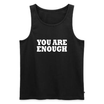 You are enough - Men's Premium Organic Tank Top - black - Front - AI Model Male 178 light (178cm)