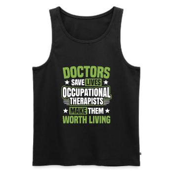 Occupational therapy occupational therapist occupational therapist - Men's Premium Organic Tank Top - black - Front - AI Model Male 178 light (178cm)
