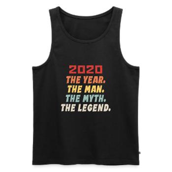 2020 Geburtstagsgeschenk, die Legenden geboren 2020 - Männer Premium Bio Tank Top - Schwarz - Vorne - AI Model Male 178 light (178cm)