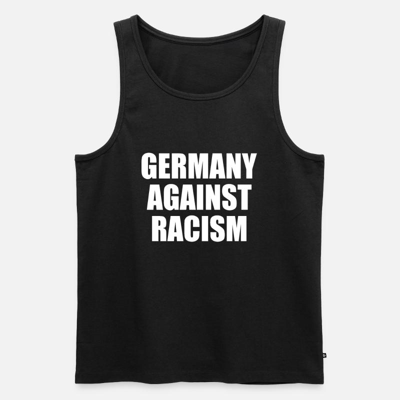 Germany against racism - Männer Premium Bio Tank Top - Schwarz