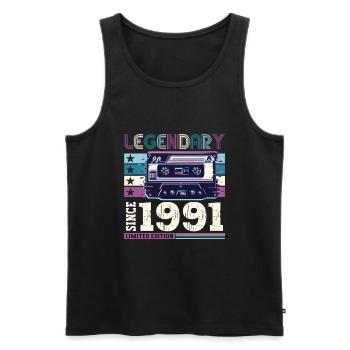Legendary 1991 31st Birthday Gift Men - Fun - Men's Premium Organic Tank Top - black - Front - AI Model Male 178 light (178cm)