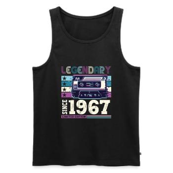 Legendary 1967 55th Birthday Gift Men - Fun - Men's Premium Organic Tank Top - black - Front - AI Model Male 178 light (178cm)