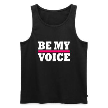 Be my voice iran - Men's Premium Organic Tank Top - black - Front - AI Model Male 178 light (178cm)
