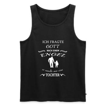 Vater und Tochter - Männer Premium Bio Tank Top - Schwarz - Vorne - Michal (187cm)