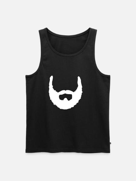 bart beard vollbart baertig schnurrbart - Männer Premium Bio Tank Top - Schwarz
