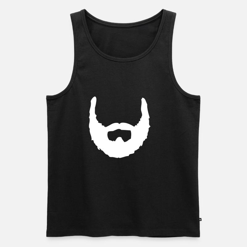 bart beard vollbart baertig schnurrbart - Männer Premium Bio Tank Top - Schwarz