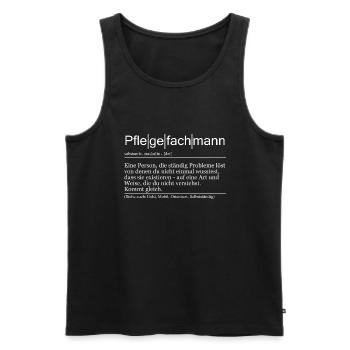 Pflegefachmann, Krankenpfleger, Pflege Beruf - Männer Premium Bio Tank Top - Schwarz - Vorne - AI Model Male 178 light (178cm)