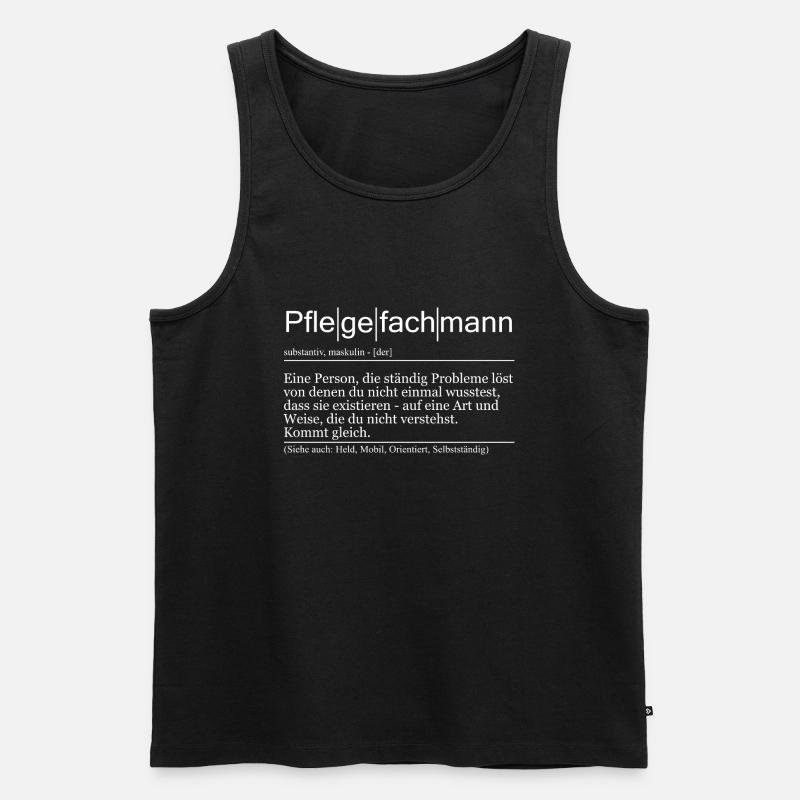 Pflegefachmann, Krankenpfleger, Pflege Beruf - Männer Premium Bio Tank Top - Schwarz