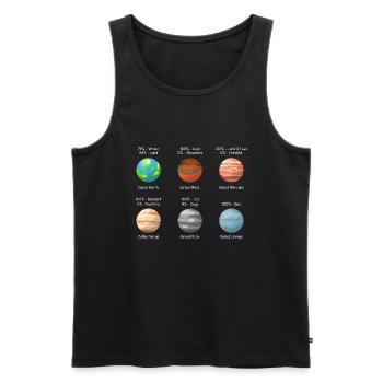 Solar System Planets Astronomy - Men's Premium Organic Tank Top - black - Front - AI Model Male 178 light (178cm)