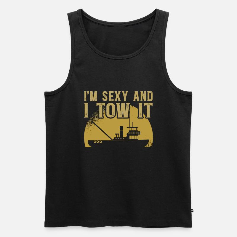 Schlepper Schleppboot Tug Life - Männer Premium Bio Tank Top - Schwarz