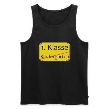 Kindergarten Schule 1 Klasse - Männer Premium Bio Tank Top - Schwarz - Vorne - Michal (187cm)