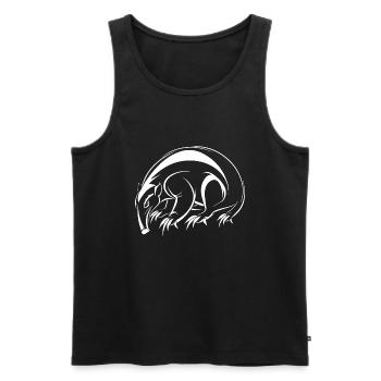 Ameisenbär - Männer Premium Bio Tank Top - Schwarz - Vorne - Michal (187cm)