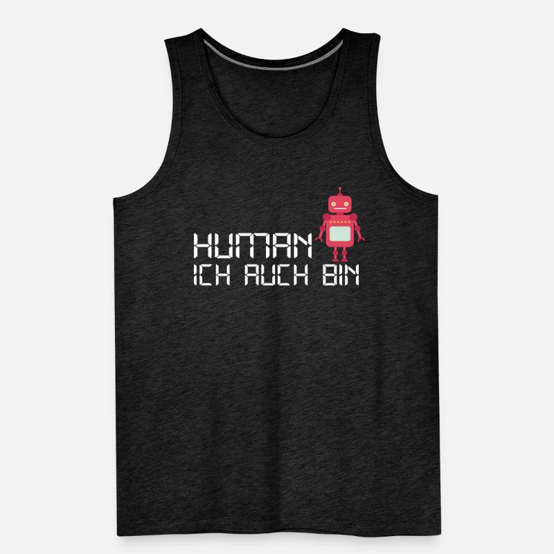 Human Robot Android Feels Human Men's Premium Organic Tank Top