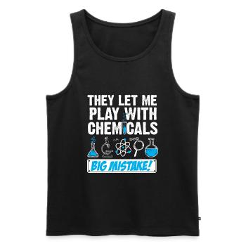 Chimiste Chimiste Chimiste Chimiste Technicien de laboratoire de chimie - Débardeur bio Premium Homme - noir - Devant - Michal (187cm)