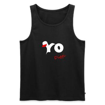 Yo Digg. lustiger Spruch - Männer Premium Bio Tank Top - Schwarz - Vorne - AI Model Male 178 light (178cm)