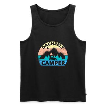 Dachzelt Camper | Hartschalendachzelt Geschenk - Männer Premium Bio Tank Top - Schwarz - Vorne - Michal (187cm)