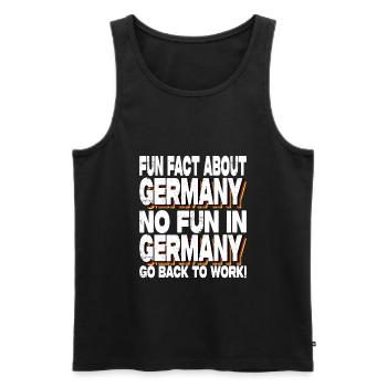 Fun Fact About Germany No Fun In Germany - Men's Premium Organic Tank Top - black - Front - AI Model Male 178 light (178cm)