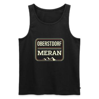 Crossing the Alps Oberstdorf Merano E5 long-distance hiking trail - Men's Premium Organic Tank Top - black - Front - AI Model Male 178 light (178cm)