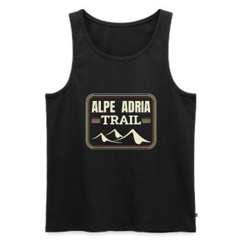 Traversée des Alpes Alpe Adria Trail Ferwanderweg - Débardeur bio Premium Homme - noir - Devant - Michal (187cm)