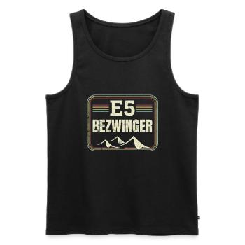 Alpenüberquerung Oberstdorf Meran E5 Fernwanderweg - Männer Premium Bio Tank Top - Schwarz - Vorne - Michal (187cm)