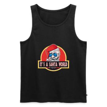 Ugly Christmas Santa Claus Santa Claus - Men's Premium Organic Tank Top - black - Front - Michal (187cm)