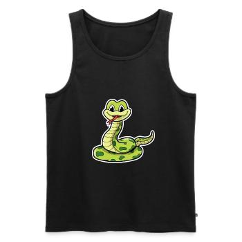 Sweet snake - Men's Premium Organic Tank Top - black - Front - Michal (187cm)