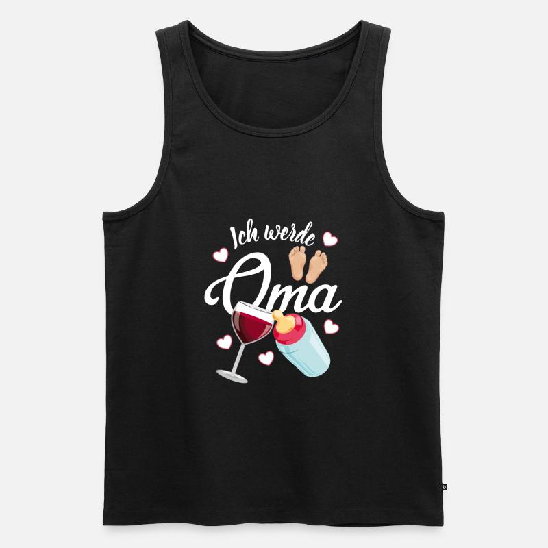 Werdende Oma Großmutter - Männer Premium Bio Tank Top - Schwarz