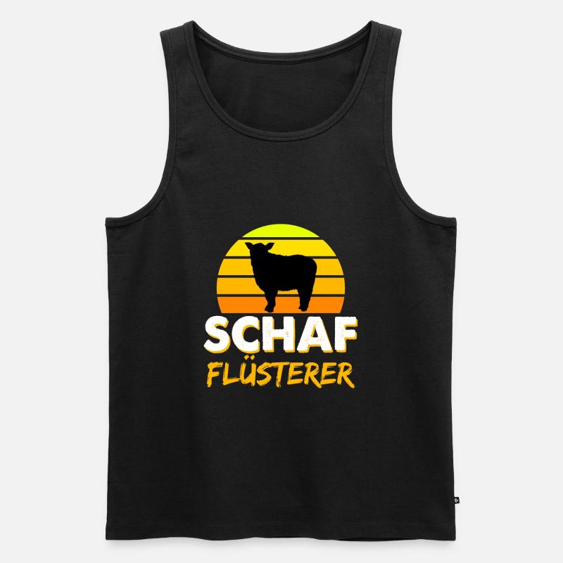 Schaf Schafe Schafflüsterer - Männer Premium Bio Tank Top - Schwarz