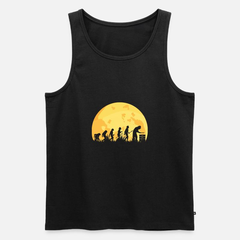 Evolution Imker Bienenzucht - Männer Premium Bio Tank Top - Schwarz