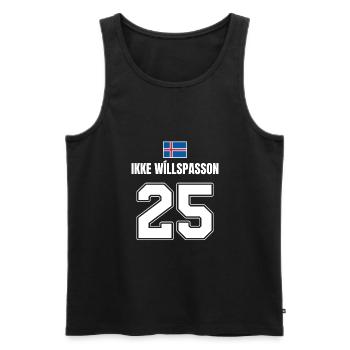 Fußball Island Sauf Trikot Ikke Willspasson 25 - Männer Premium Bio Tank Top - Schwarz - Vorne - Michal (187cm)