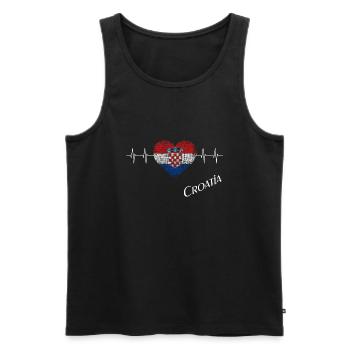 Croatia - Männer Premium Bio Tank Top - Schwarz - Vorne - Michal (187cm)