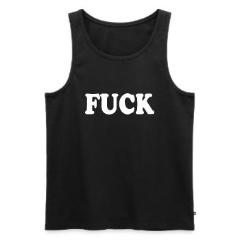 Fuck - Männer Premium Bio Tank Top - Schwarz - Vorne - Michal (187cm)