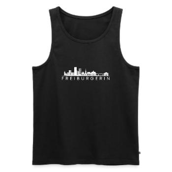 Fribourg! Freiburg, my city! - Men's Premium Organic Tank Top - black - Front - AI Model Male 178 light (178cm)