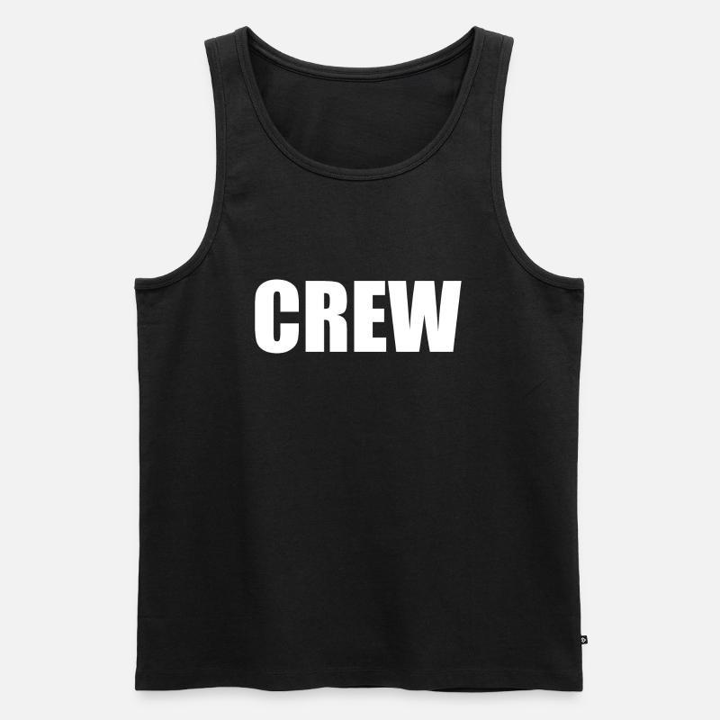 Crew - Männer Premium Bio Tank Top - Schwarz