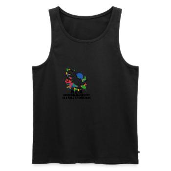 Cadeau de Tyrannosaure T-Rex Dinosaure Licorne - Débardeur bio Premium Homme - noir - Devant - Michal (187cm)