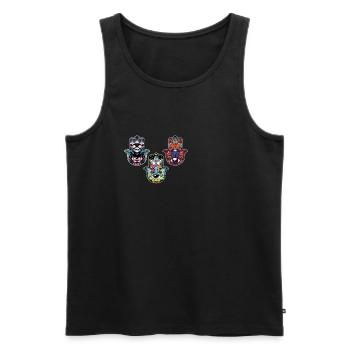 Womens Hamsa Hand Unicorn Panda Sloth Spiritual - Men's Premium Organic Tank Top - black - Front - Michal (187cm)