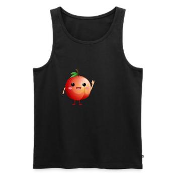 Funny Fruit Dance Peach Dancing Fruit Lover - Men's Premium Organic Tank Top - black - Front - AI Model Male 178 light (178cm)