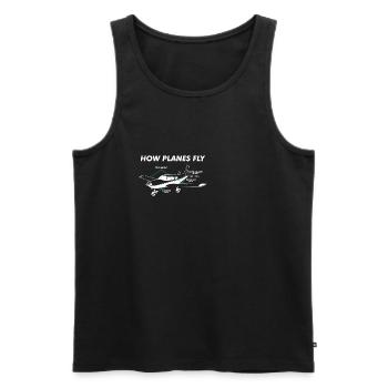 Comment les avions volent Drôle ingénieur ingénieur en aérospatiale - Débardeur bio Premium Homme - noir - Devant - AI Model Male 178 light (178cm)