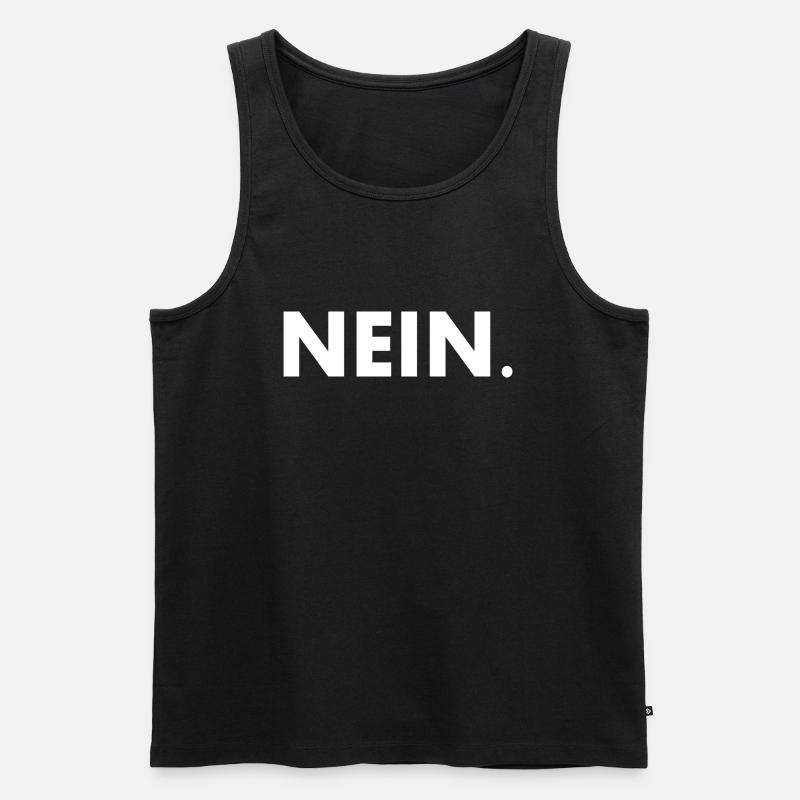 Nein - Männer Premium Bio Tank Top - Schwarz