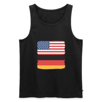 Deutschland - Männer Premium Bio Tank Top - Schwarz - Vorne - Michal (187cm)