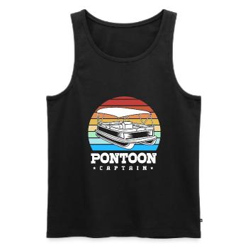 Pontonboot Boot Boote - Männer Premium Bio Tank Top - Schwarz - Vorne - AI Model Male 178 light (178cm)