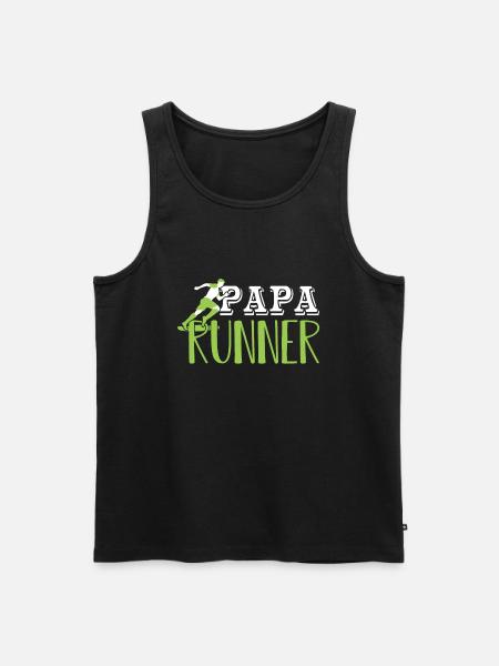 Dad Runner Runner Running Geschenk - Männer Premium Bio Tank Top - Schwarz