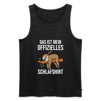 Schlafshirt Schlafshirt Schlafanzug Geschenk - Männer Premium Bio Tank Top - Schwarz - Vorne - Michal (187cm)