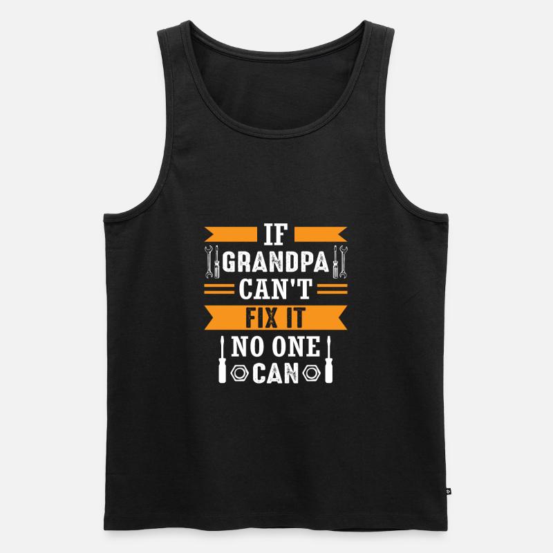 Opa Opa Opa Geschenk - Männer Premium Bio Tank Top - Schwarz