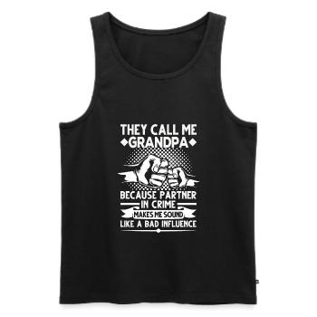 Opa Opa Opa Geschenk - Männer Premium Bio Tank Top - Schwarz - Vorne - Michal (187cm)